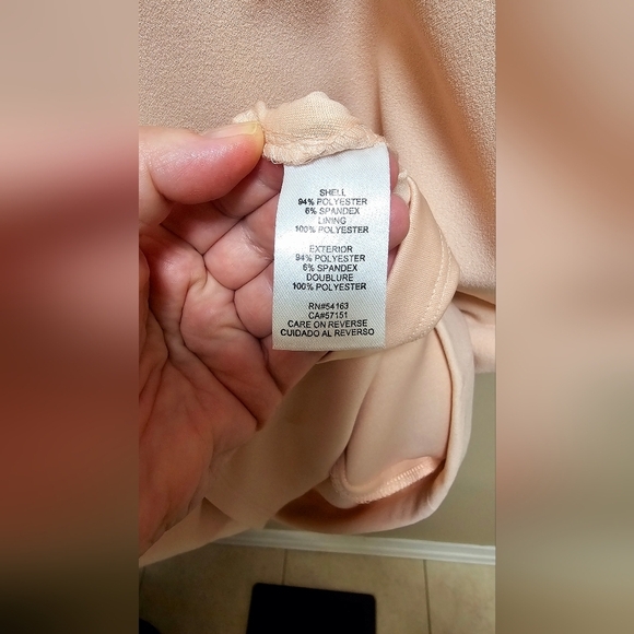 Calvin Klein Blush Bell 3/4 Sleeve Shift Pencil Dress size 10 M - Picture 10 of 12